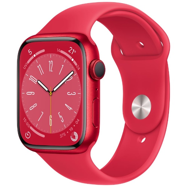 Apple Watch Series 8（GPSモデル）- 45mm(PRODUCT)REDアルミニウムケースと(PRODUCT)REDスポーツバンド  MNP43JA