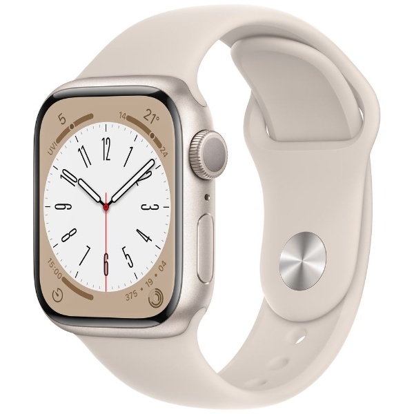 Apple Watch Series 8（GPSモデル）- 41mmスターライトアルミニウムケースとスターライトスポーツバンド MNP63JA アップル ｜Apple 