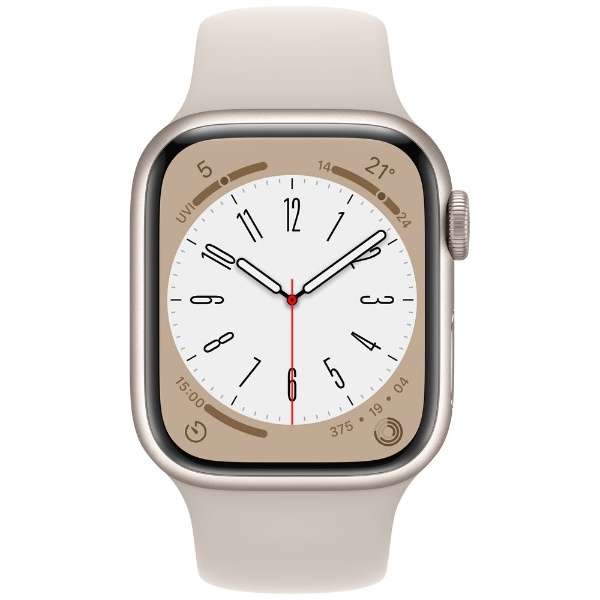Apple Watch Series 8(ＧＰＳ型号)-41mm星光铝包和星光运动带MNP63JA_2