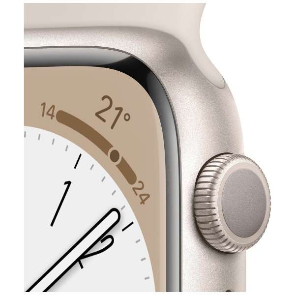 Apple Watch Series 8(ＧＰＳ型号)-41mm星光铝包和星光运动带MNP63JA_3