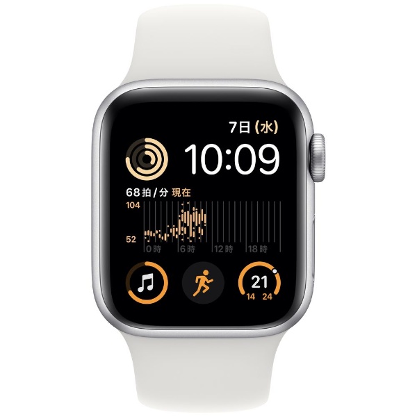 Apple Watch SE（第2世代：GPS + Cellularモデル）40mmシルバーアルミニウムケースとホワイトスポーツバンド MNPP3JA