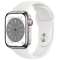 Apple Watch Series 8(ＧＰＳ+Cellular型号)-41mm银不锈钢包和白运动带MNJ53JA
