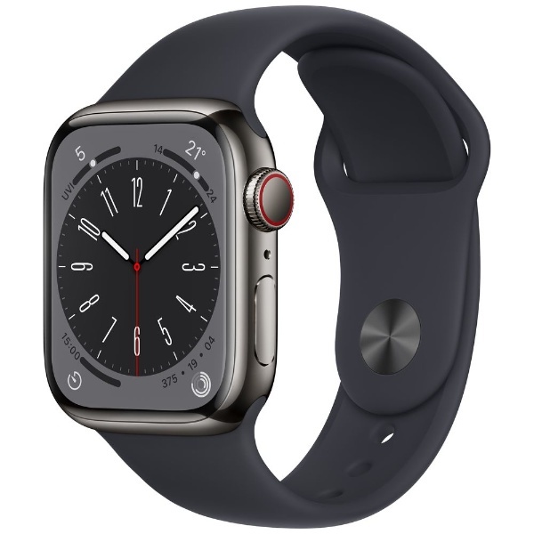 Apple Watch Series 8（GPS Cellularモデル）- 41mmグラファイトステンレススチールケースとミッドナイトスポーツバンド  MNJJ3JA アップル｜Apple 通販