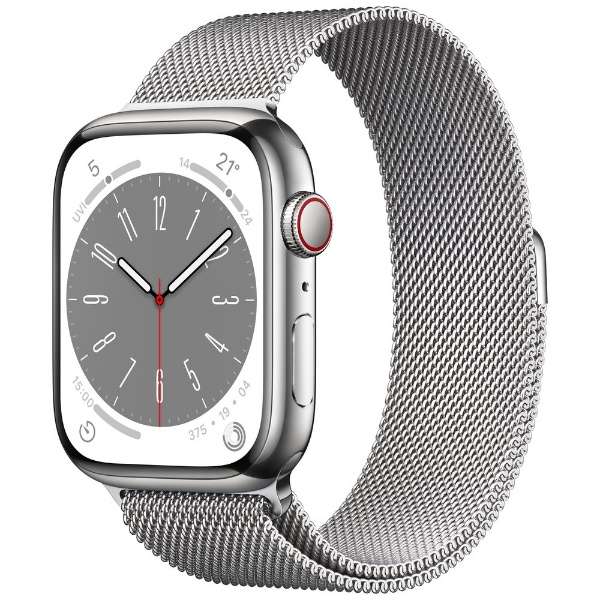 Apple Watch Series 8(ＧＰＳ+Cellular型号)-45mm银不锈钢包和shirubamiranezerupu MNKJ3JA_1