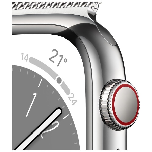 ビックカメラ.com - Apple Watch Series 8（GPS + Cellularモデル）-  45mmシルバーステンレススチールケースとシルバーミラネーゼループ MNKJ3JA