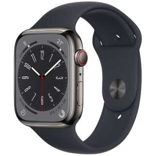 Apple Watch Series 8(ＧＰＳ+Cellular型号)-45mm石墨不锈钢包和午夜运动带MNKU3JA