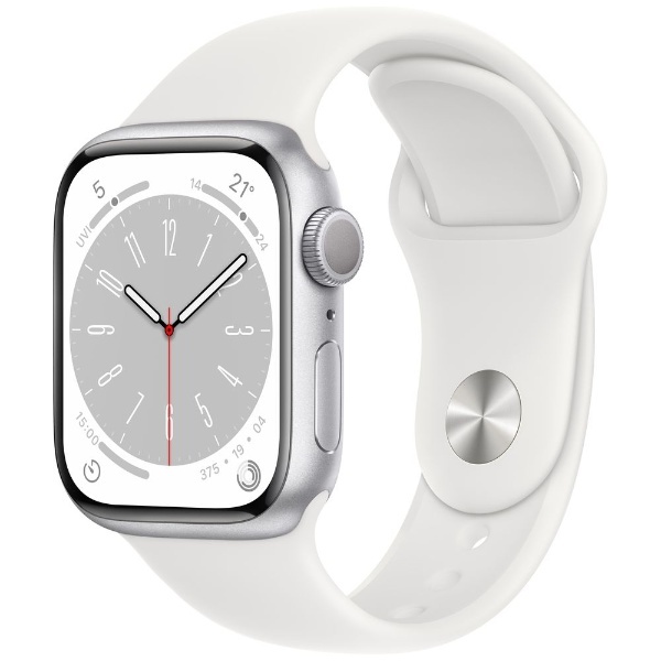 Apple Watch Series 8（GPSモデル）- 41mmシルバーアルミニウムケースとホワイトスポーツバンド MP6K3JA アップル｜ Apple 通販