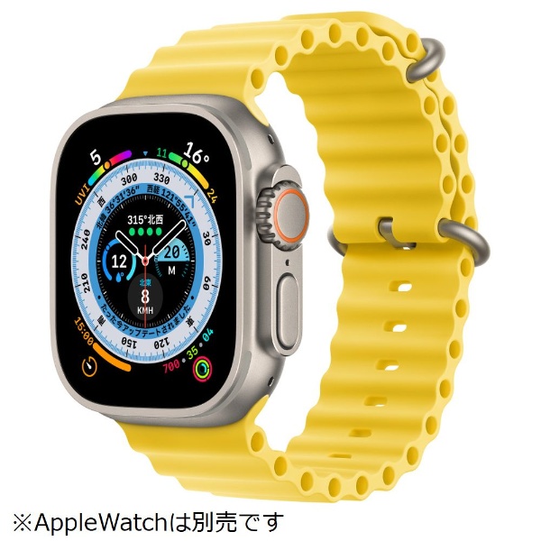 Apple Watch Ultraの49mmケース用イエローオーシャンバンド-