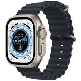 Apple Watch Ultra（GPS + Cellularモデル）- 49mmチタニウムケースとミッドナイトオーシャンバンド　MQFK3JA