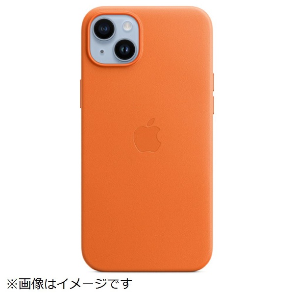 純正】MagSafe対応iPhone 14 Plusレザーケース オレンジ MPPF3FE/A