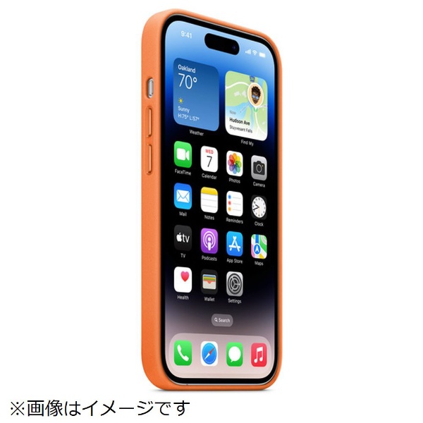 【純正】MagSafe対応iPhone 14 Proレザーケース オレンジ MPPL3FE/A
