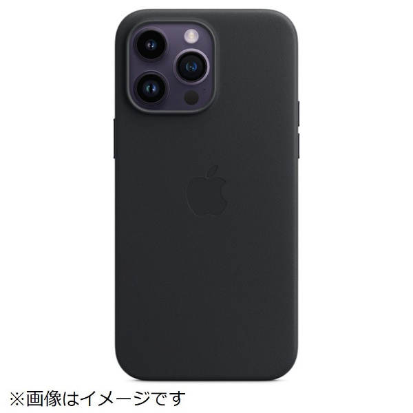 純正】MagSafe対応iPhone 14 Pro Maxレザーケース ミッドナイト 