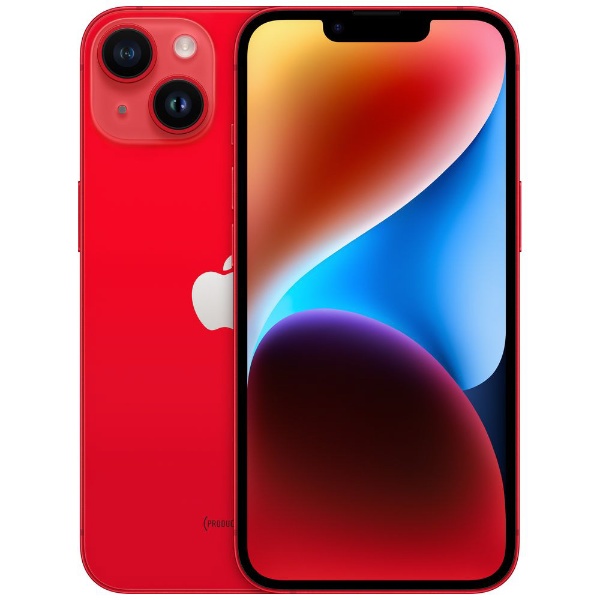 【SIMフリー】 iPhone 14 A15 Bionic 6.1型 ストレージ：128GB デュアルSIM（nano-SIMとeSIM） MPV93J/A (PRODUCT)RED
