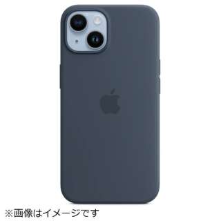 【純正】MagSafe対応iPhone 14シリコーンケース ストームブルー MPRV3FE/A