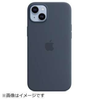 【純正】MagSafe対応iPhone 14 Plusシリコーンケース ストームブルー MPT53FE/A