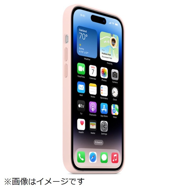 純正】MagSafe対応iPhone 14 Proシリコーンケース チョークピンク