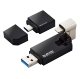USBメモリ MFi認証(Android/iOS/Mac/Windows11対応) ブラック MF-LGU3B256GBK [256GB /USB TypeA＋USB TypeC＋Lightning /USB3.2 /キャップ式]