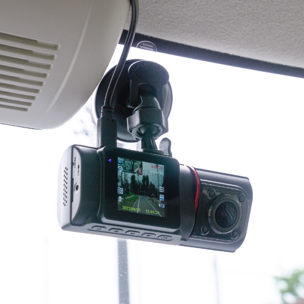 前方+車内撮影ドライブレコーダー FRREDRSBK [前後カメラ対応 /HD（100万画素） /駐車監視機能付き /一体型]