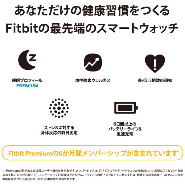Fitbit Sense 2 Lunar White（ルナホワイト） FB521SRWT-FRCJK