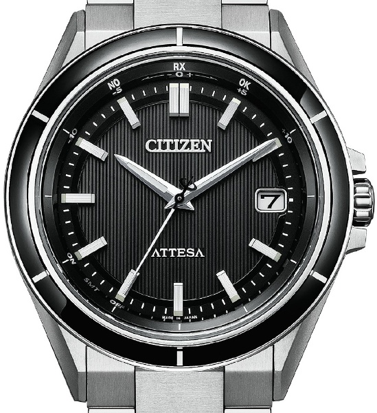 シチズン CITIZEN 腕時計 メンズ CB3030-76E アテッサ エコ・ドライブ電波時計 ダブルダイレクトフライト ATTESA ACT Line Eco-Drive エコ・ドライブ電波（H128） ブラックxシルバー アナログ表示