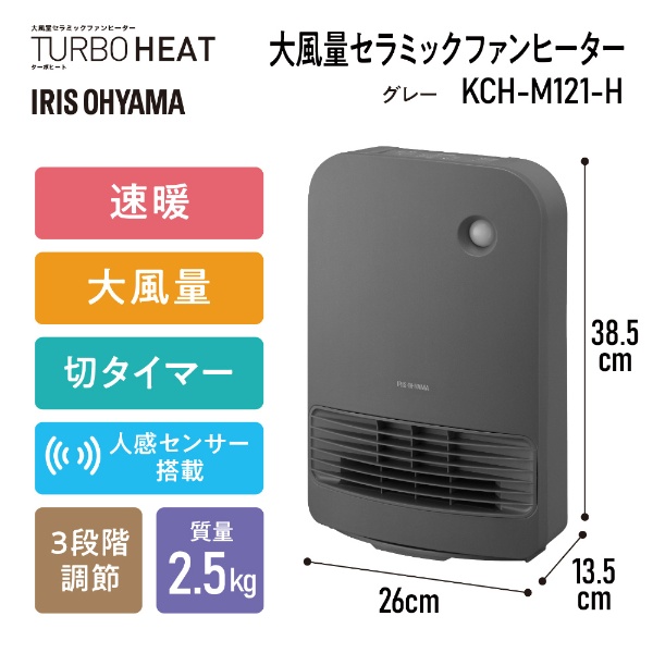 【新品】アイリスオーヤマ KCH-M121-W セラミックヒーター
