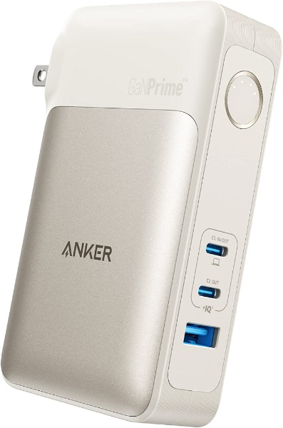 モバイルバッテリー搭載USB急速充電器 733 Power Bank (GaNPrime PowerCore 65W) ゴールド A1651NB1  [USB Power Delivery対応 /3ポート]