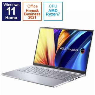 ノートパソコン Vivobook 15X OLED トランスペアレントシルバー M1503QA-L1048WS [15.6型 /Windows11 Home /AMD Ryzen 7 /メモリ：16GB /SSD：512GB /Office HomeandBusiness /2022年9月モデル]