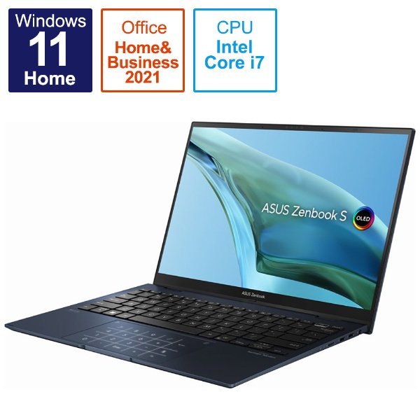ノートパソコン Zenbook S Flip 13 OLED ポンダーブルー UP5302ZA-LX157WS [13.3型 /Windows11 Home /intel Core i7 /メモリ：16GB /SSD：1TB /Office HomeandBusiness]