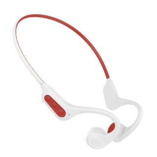 ブルートゥースイヤホン 耳かけ型 ホワイト×レッド IZELL-S7WHRD [骨伝導 /Bluetooth]