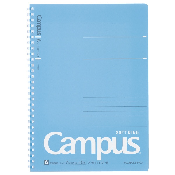 Campus(キャンパス) ソフトリングノート ブルー S111AT-B [セミB5・B5 ...