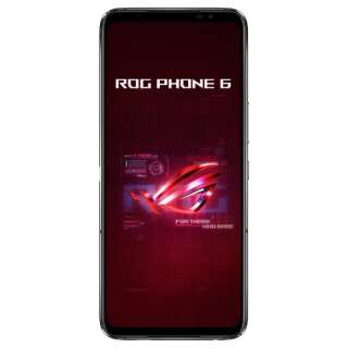 ROG Phone 6 ファントムブラック Qualcomm Snapdragon 8+ Gen 1 6.78型 ワイドAMOLEDディスプレイ メモリ/ストレージ：12GB/256GB nanoSIM×2 SIMフリースマートフォン ファントムブラック ROG6-BK12R256