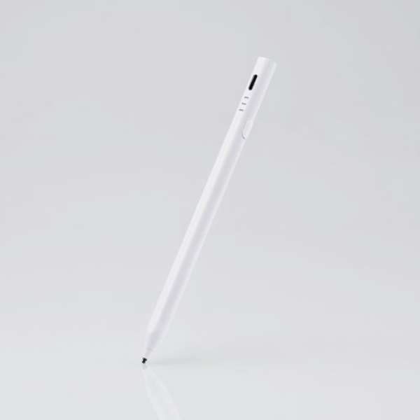 〔タッチペン：USB-C充電式〕iPadモード・汎用モード切替 アクティブタッチペン ホワイト P-TPACSTHY01XWH_1