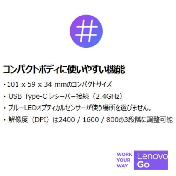 }EX Lenovo Go(Windows11Ή) O[ GY51C21210 [BlueLED /(CX) /5{^ /USB (Type-C)]_6