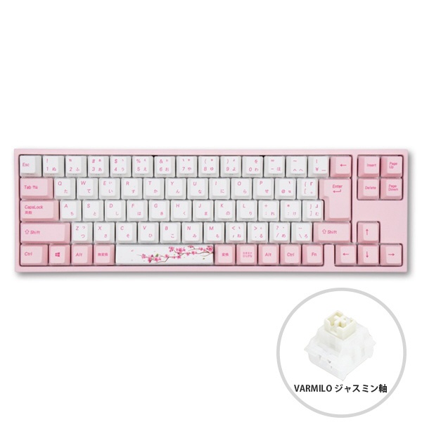 ゲーミングキーボード Sakura 73(ジャスミン軸) ピンク vm-ma73-wp88j