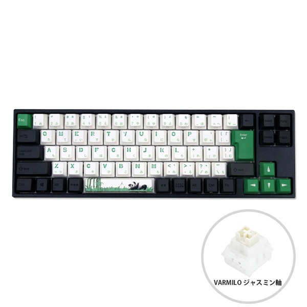 ゲーミングキーボード Panda R2 73(ジャスミン軸) グリーン vm-ma73