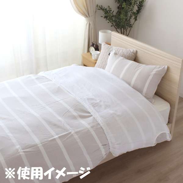 供盖被使用的领子床罩棉100%双重纱布白EK1521-06[单人尺寸]_5