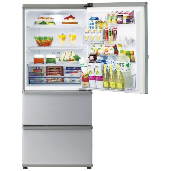 【アウトレット品】《基本設置料金セット》 冷蔵庫 ブライトシルバー AQR-27M-S [3ドア /右開きタイプ /272L] 【生産完了品】