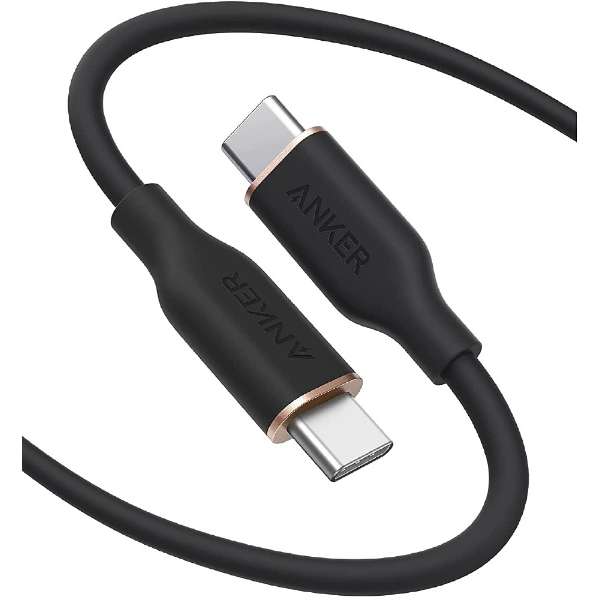 Anker PowerLine III Flow USB-C&USB-C电缆1.8m午夜黑色A8553N11[USB Power Delivery对应]_1