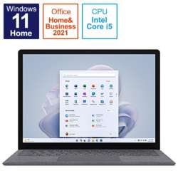 Surface Laptop 5 13.5英寸白金款(Alcantara)[Windows 11 Home/Core i5/存储器:8GB/SSD:256GB]QZI-00020[库存限度]