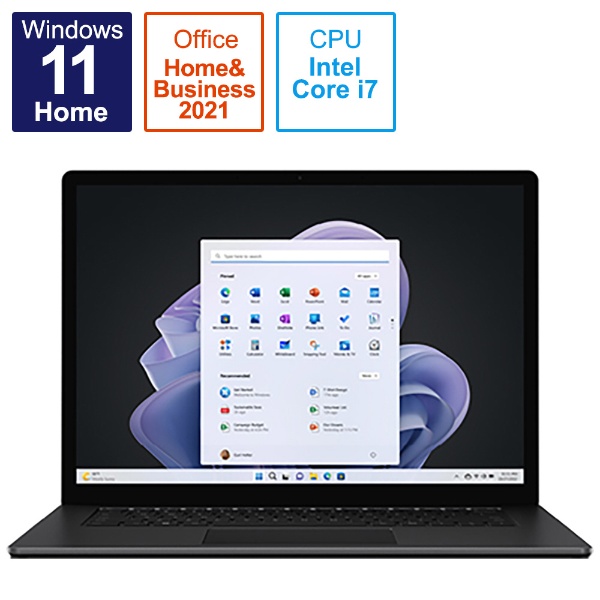 Surface Laptop 5 15英寸黑色[Windows 11 Home/Core i7/存储器:8GB/SSD:512GB]RFB-00045[库存限度]