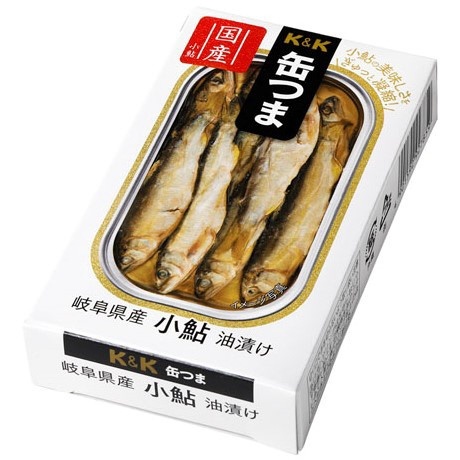55g　小鮎油漬け　【おつまみ・食品】　K＆K　通販　缶つま　岐阜県産