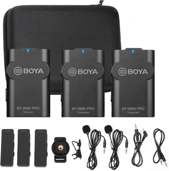 ワイヤレスマイク BOYA BY-WM4 pro 4K iPhone用＋充電池