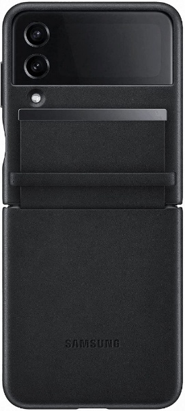 サムスン純正ケース Galaxy Z Flip4 Flap Leather Cover ブラック EF