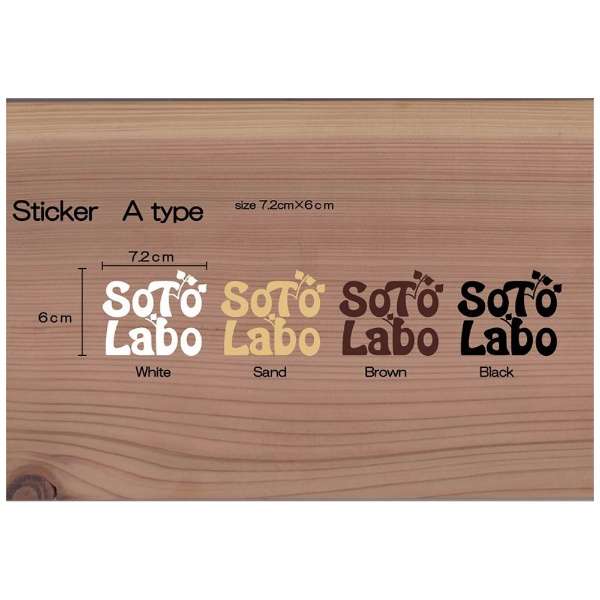 切断粘纸SotoLabo sticker[1张](A type/白)SLSTAWH_4