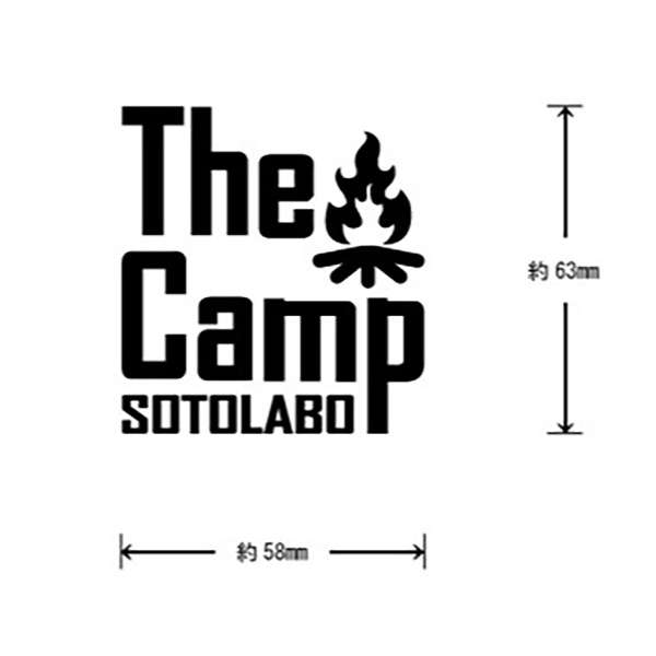 切断粘纸SotoLabo sticker[1张](The Camp/白)SLSTTCW_1