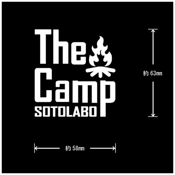 カッティングステッカー SotoLabo sticker[1枚](The Camp/ブラック) SLSTTCB
