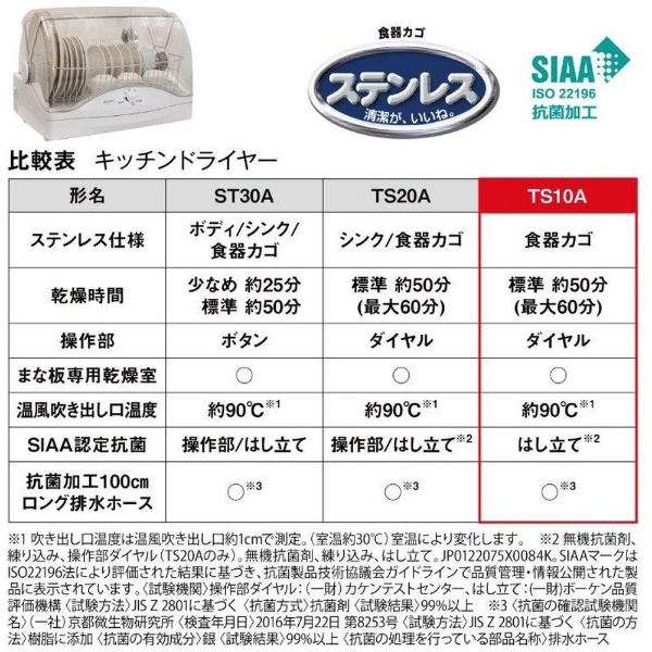 食器乾燥機 ホワイト TK-TS10A-W [6人用] 三菱電機｜Mitsubishi 