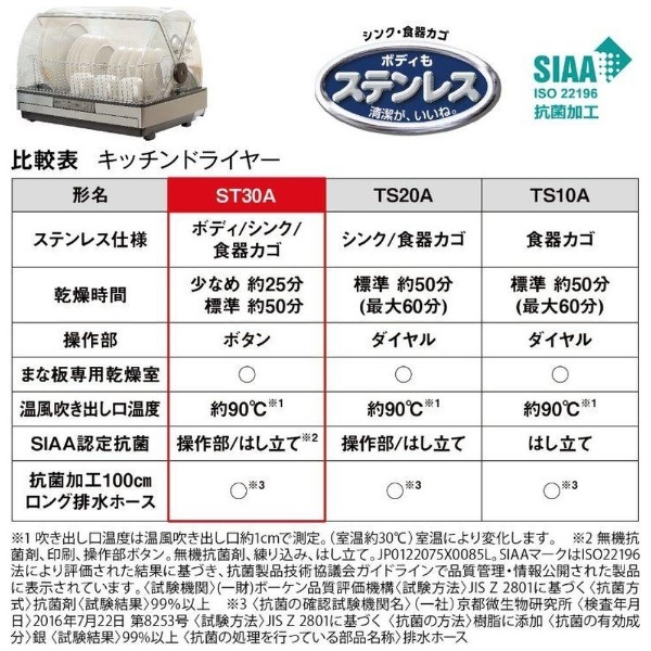 食器乾燥機 ステンレスグレー TK-ST30A-H [6人用] 三菱電機｜Mitsubishi Electric 通販
