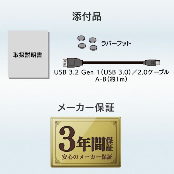 HDJA-UTN12 外付けHDD USB-A接続 「BizDAS」NAS用(Chrome/Mac/Windows11対応) [12TB /据え置き型]
