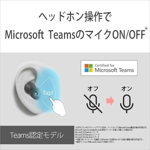 有全部的无线入耳式耳机盾阴谋的[Microsoft Teams认定型号]LinkBuds灰色WF-L900UC[无线(左右分离)/Bluetooth对应]_4